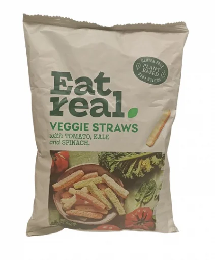 EAT REAL Straws Λαχανικών με Θαλασσινό Αλάτι 110 GR