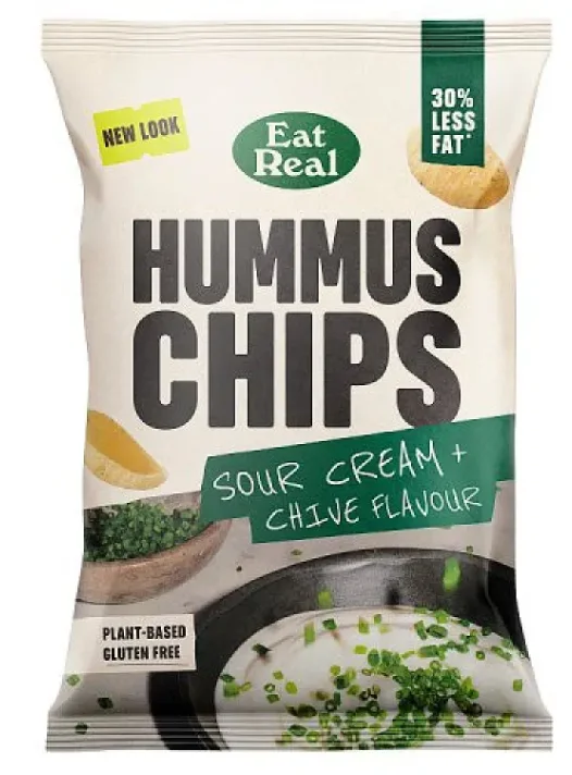 EAT REAL Τσιπς Κινόα Sour Cream και Σχοινόπρασο Χωρίς Γλουτένη 90 GR