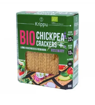 KRIPPU Vegan Κράκες Ρεβυθιού Δενδρολίβανο 80 GR