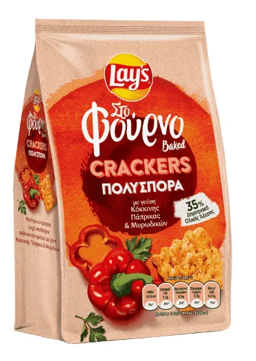 LAY'S Στο Φούρνο crackers Πάπρικα ή τομάτα 80γρ.