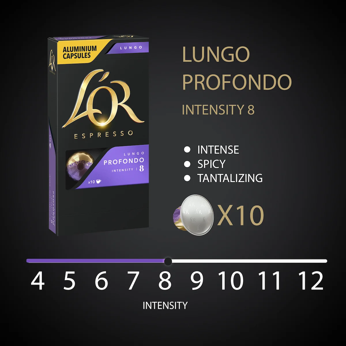 L'OR Lungo Profondo Κάψουλες Συμβατές Με Μηχανές Nespresso* 10Τεμ
