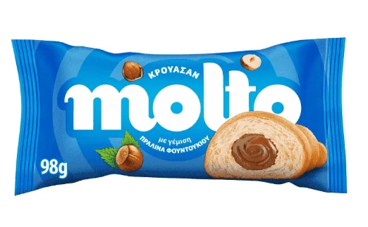 MOLTO Κρουασάν με γέμιση Πραλίνα Φουντουκιού 98g