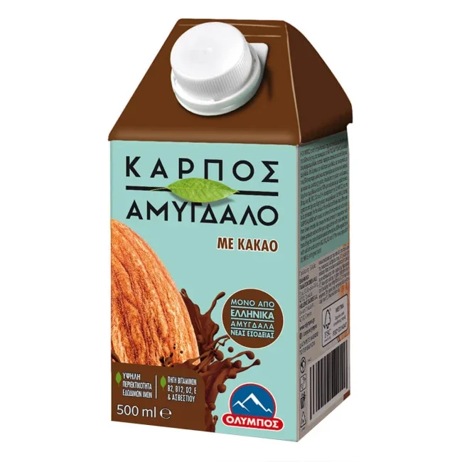 Όλυμπος Ρόφημα Καρπός Αμυγδάλου Με Κακάο Χωρίς Γλουτένη 500ml.