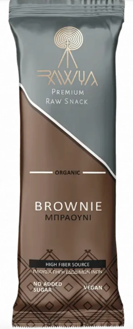 RAWYAL Ωμή Μπάρα Brownie Χωρίς Γλουτένη 50 GR