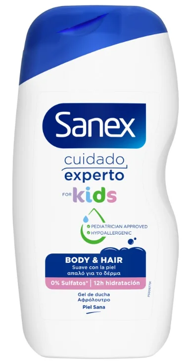SANEX Zero% Kids Αφρόλουτρο Head to Toe Nourishing Vegan 475ml