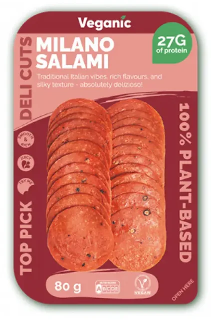 Φυτικό 'Αλλαντικό' Τύπου Salami Milano σε Φέτες