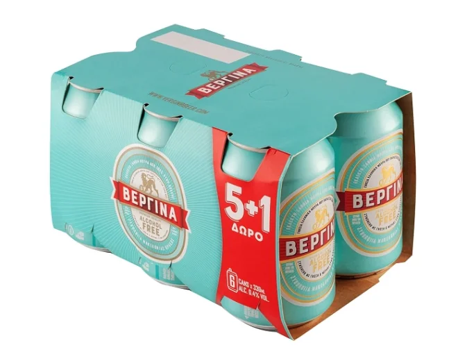 ΒΕΡΓΙΝΑ Μπύρα Ξανθιά Χωρίς Αλκοόλ 6Χ330ml 5+1ΔΩΡΟ 1980 g.