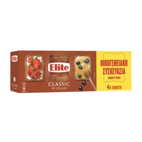 Elite Classic Φρυγανιές Σίκαλης Οικογενειακή Συσκευασία 360g