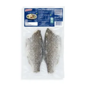 πέρκα Barramundi φιλέτο με δέρμα καθαρού βάρους