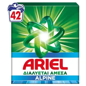Ariel Απορρυπαντικό Πλυντηρίου Ρούχων Σκόνη Alpine 42Μεζ
