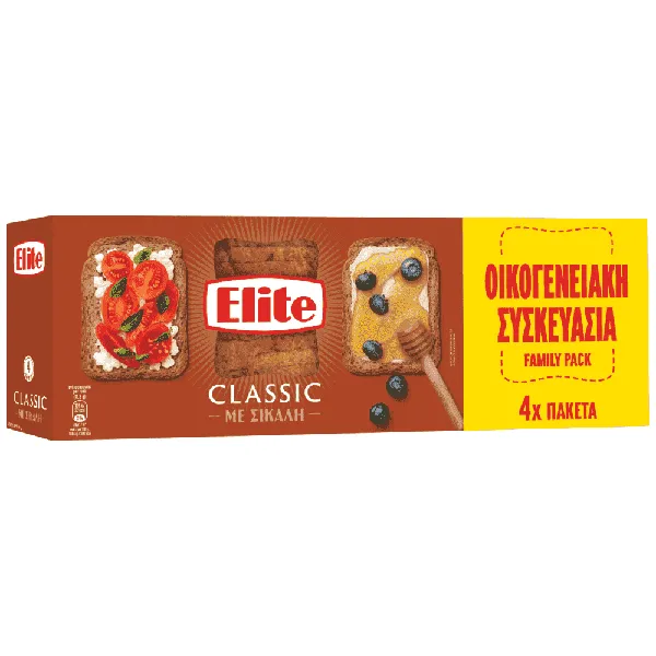 Elite Φρυγανιές Σίκαλης Οικογενειακή Συσκευασία