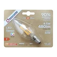 ECONOMY Λάμπα Led κερί filament 4,5W E14