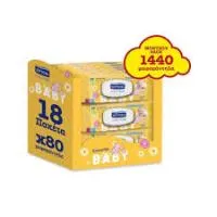 Μωρομάντηλα για Βρέφη Χαμομήλι Calm n' Care Baby Septona 18x80τεμ