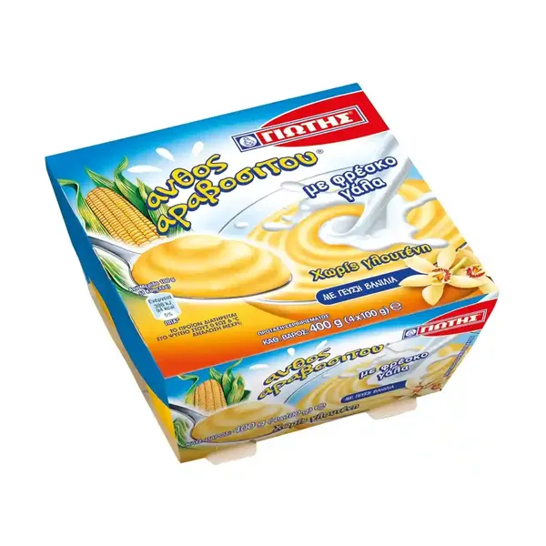 Γιώτης Επιδόρπιο Άνθος Αραβοσίτου Βανίλια Χωρίς Γλουτένη 4x100γρ.