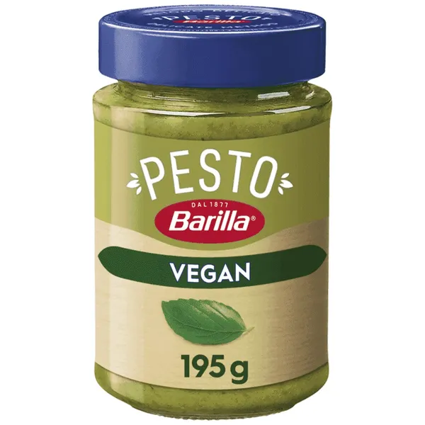 pesto vegan σάλτσα ζυμαρικών με βασιλικό