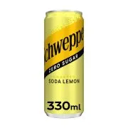 Schweppes Σόδα Λεμόνι Χωρίς Ζάχαρη 330ml.