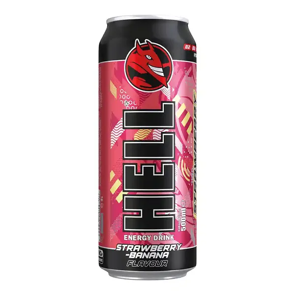 Hell Energy Drink Strawberry & Banana 500ml.