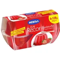 ΜΕΒΓΑΛ Recor Ζελέ Φράουλα 4Χ128γρ