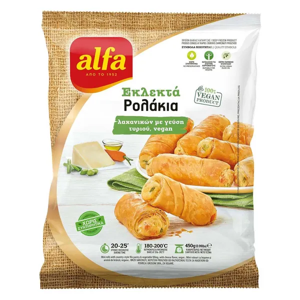 Ρολάκια με λαχανικά Vegan Εκλεκτά ALFA 450gr