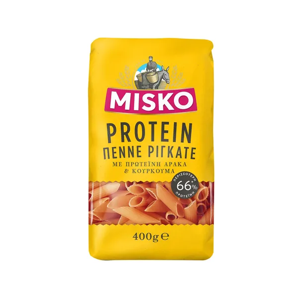Protein πέννε ριγκάτε με κουρκουμά
