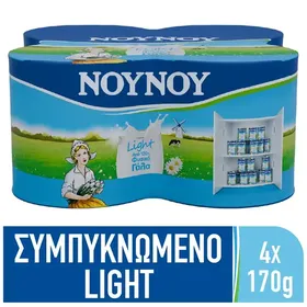 Νουνού Γάλα Συμπυκνωμένο Light 4x170γρ.