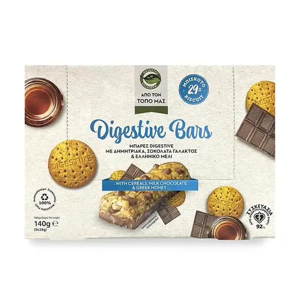 Μπάρες digestive ΜΑΣΟΥΤΗΣ ΑΠΟ ΤΟΝ ΤΟΠΟ ΜΑΣ milk, dark chocolate 5Χ28γρ.