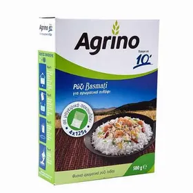 Agrino Ρύζι Basmati Για Αρωματικό Πιλάφι 10Λεπτών 4x125γρ.