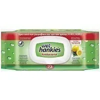 Wet Hankies Αντιβακτηριδιακά Μαντήλια Lemon Thick 72 τεμ.