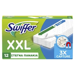 SWIFFER Στεγνά Πανάκια XXL Ανταλλακτικά 12 Τεμάχια