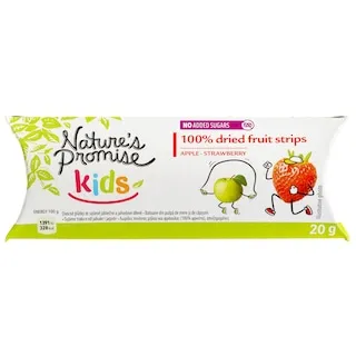 NATURE'S PROMISE Αποξηραμένα Φρούτα Λωρίδες Μήλο Φράουλα 20g