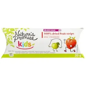NATURE'S PROMISE Αποξηραμένα Φρούτα Λωρίδες Μήλο Φράουλα 20g
