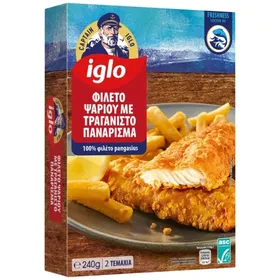 φιλέτο ψαριού με τραγανιστό πανάρισμα