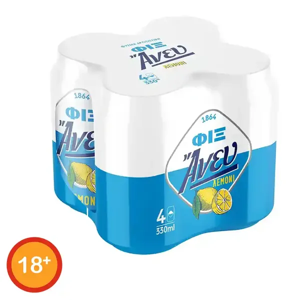 ΦΙΞ Άνευ μπύρα λεμόνι 4x330ml (3+1 δώρο)