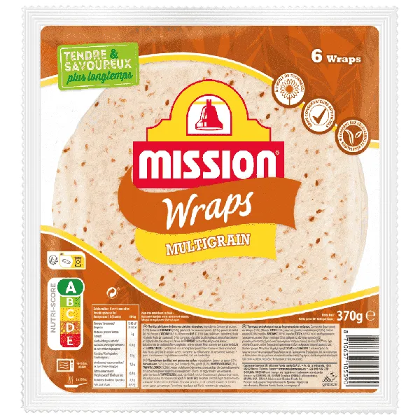 big wraps πίτες tortillas πολύσπορες 370g (6τεμ.)