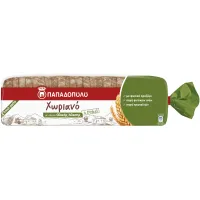 Ψωμί για τοστ "Χωριανό" Ολικής Άλεσης με Dinkel, Παπαδοπούλου 700 g