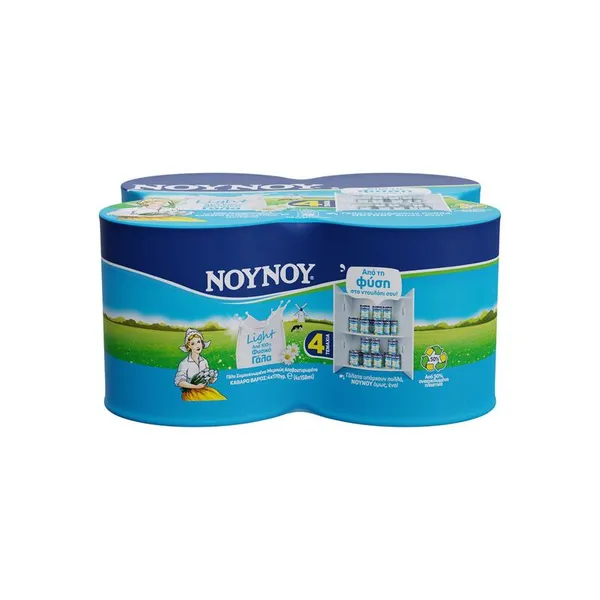 ΝΟΥΝΟΥ Γάλα Εβαπορέ Light 4% Λιπαρά 4x170gr