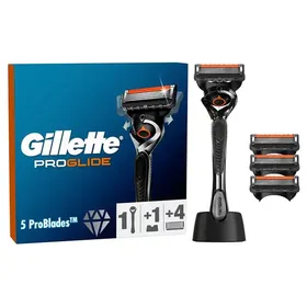 Gillette ProGlide Ξυριστική Μηχανή Manual Λαβή Με 4 Ανταλλακτικά & Βάση Στήριξης
