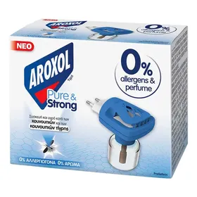 Aroxol Εντομοαπωθητικό Pure & Strong Υγρό Σετ Συσκευή + Ανταλλακτικό