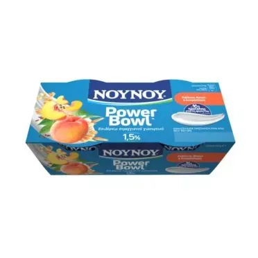 ΝΟΥΝΟΥ PowerBowl Ροδάκινο, Βρώμη & Λιναρόσπορος 2x175g