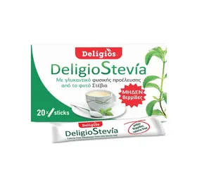 DELIGIOS Stevia Σκόνη Sticks 20x1,4γρ.