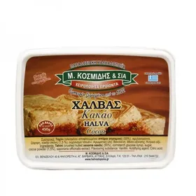 παραδοσιακός χαλβάς Μ.ΚΟΣΜΙΔΗ βανίλια ή κακάο 450γρ.
