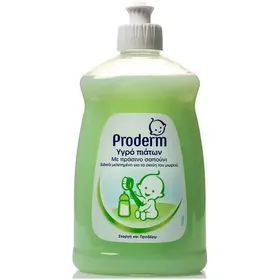Proderm Βρεφικό Υγρό Απορρυπαντικό Πιάτων Πράσινο Σαπούνι 500ml.
