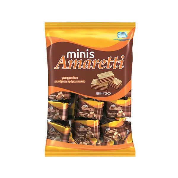 minis γκοφρετάκια με γέμιση κρέμας κακάο 165γρ.