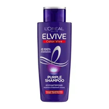 L'oreal Elvive Color Vive Σαμπουάν Purple Για Ξανθά Λευκά Μαλλιά 200ml.