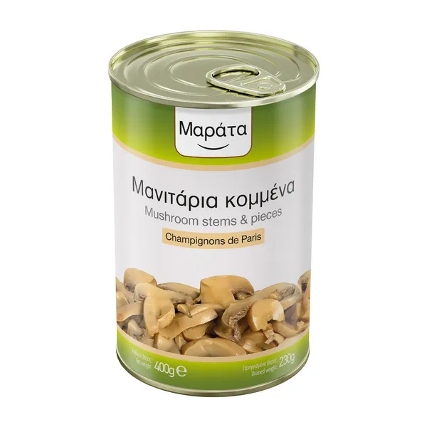 Μανιτάρια κομμένα 400g (στρ. Βάρος 230g)