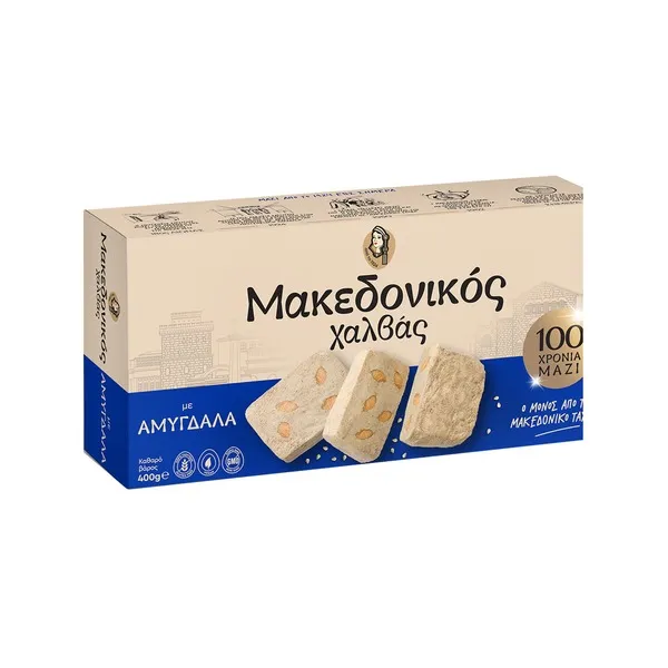 Χαλβαδόκρεμα με αμύγδαλα