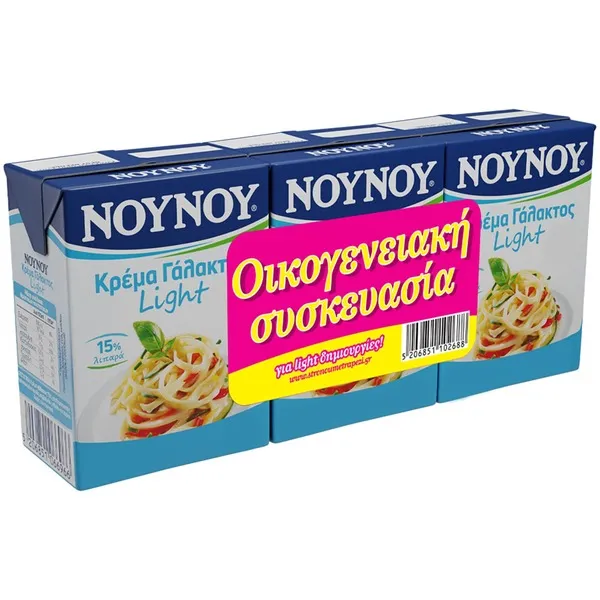 ΝΟΥΝΟΥ κρέμα γάλακτος light 3x200ml