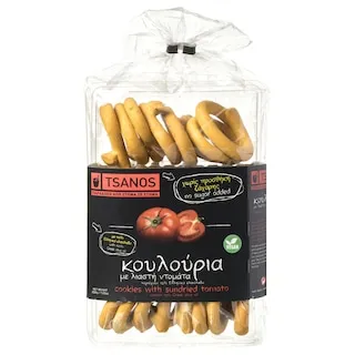 ΤΣΑΝΟΣ Κουλούρια Αλμυρά Λιαστή Ντομάτα Χωρίς Ζάχαρη 200g