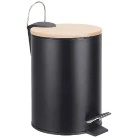 Home Comfort Κάδος Μπάνιο Στρογγυλός Με Μπαμπού Καπάκι 3lt