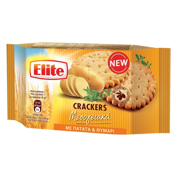 Elite Crackers Μεσογειακά Πατάτα & Θυμάρι 105g